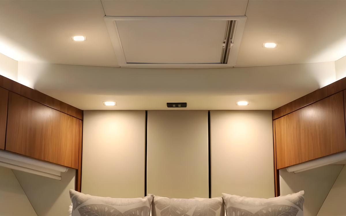 Slim Round/Square Marine LED Downlight for Decks, Galleys, and Living Areas Aboard