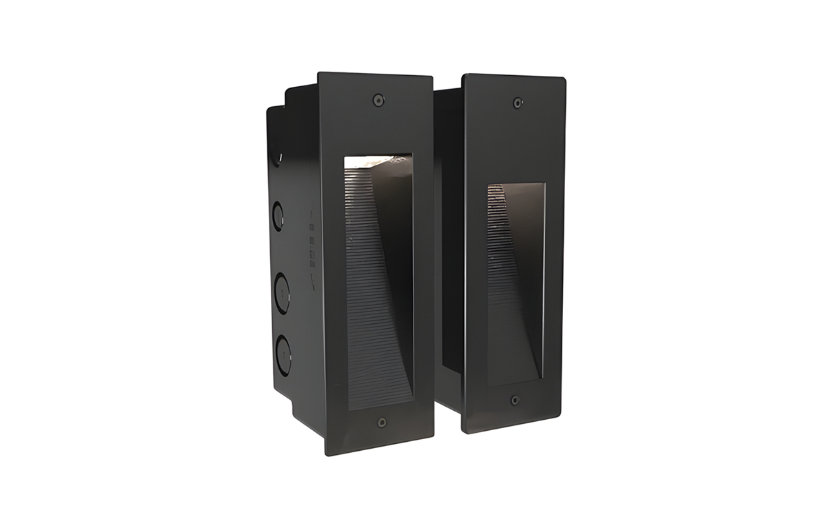 Slim Vertical Recessed Step Light with Forward Throw Beam for Pathways, Stairways, and Cycleways
