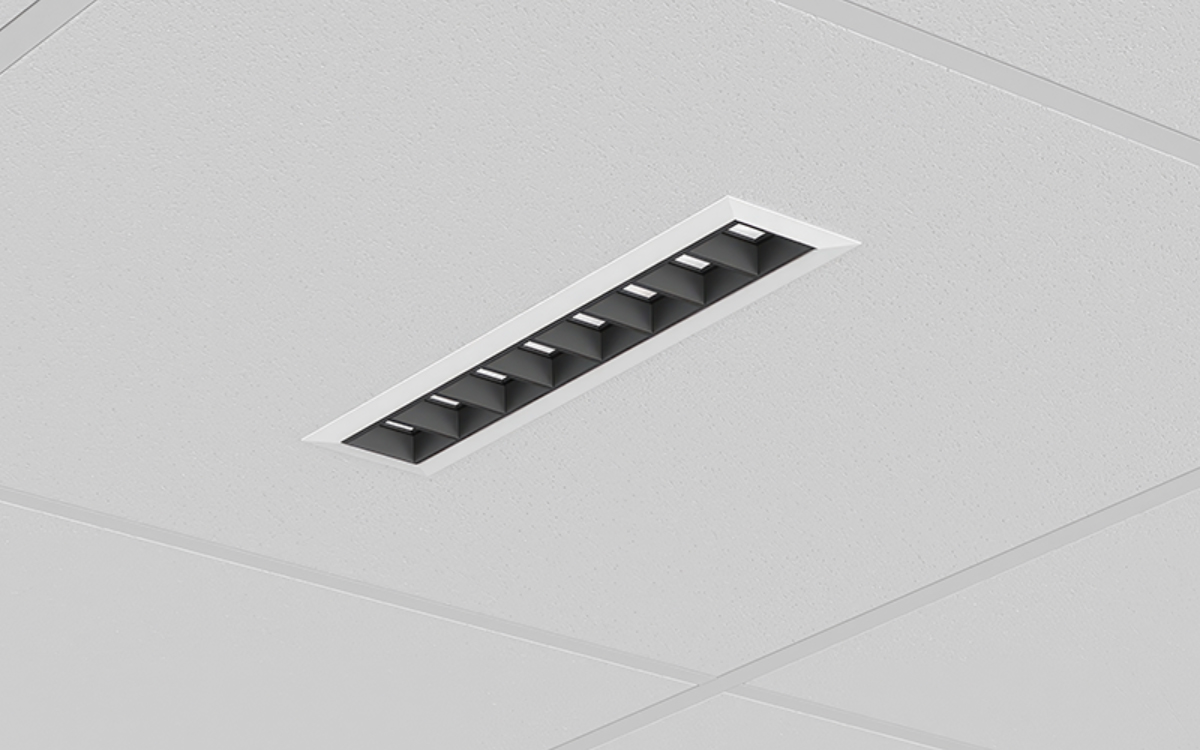 Small-Scale Recessed Linear/Square Multi-Cell LED Downlights for Architectural Ceilings