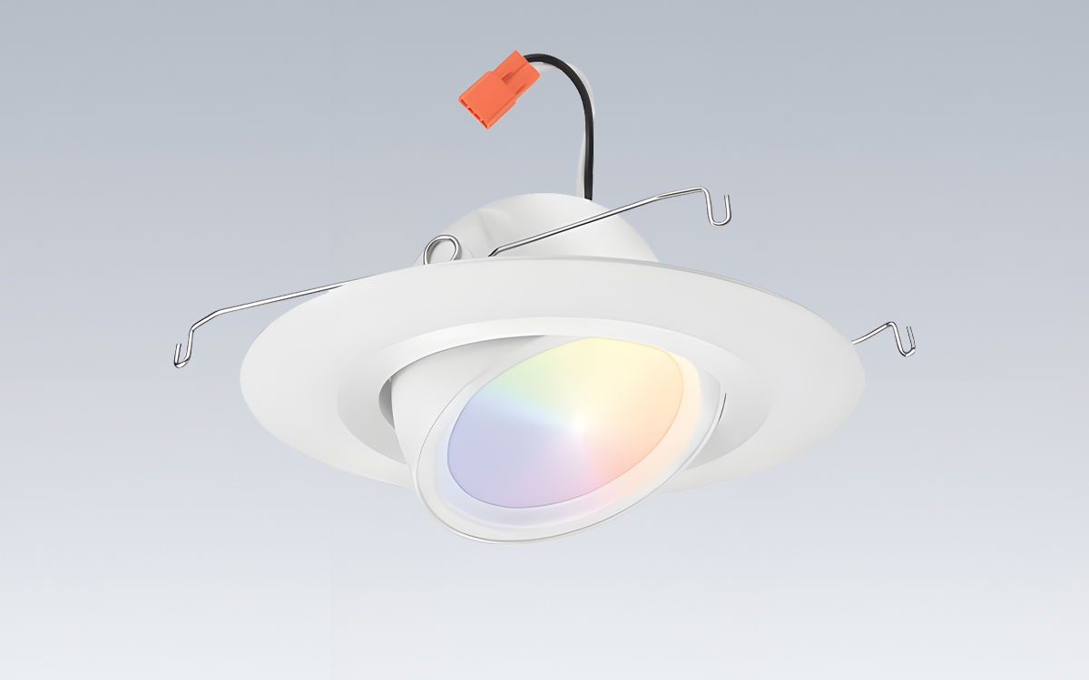 Smart Adjustable LED Trim Kit with RGBW and Tunable White Color Control with Wireless Control via Bluetooth or Zigbee