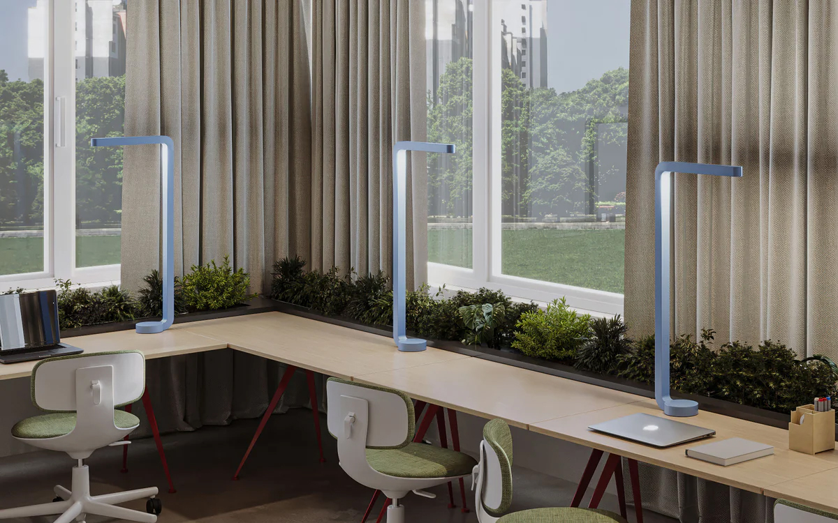 Smart LED Desk Lamp with Glare-Free Beam Lens, Direct and Indirect Light Spread