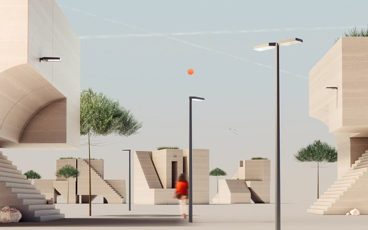 Smart Pole-Top and Wall-Mounted LED Area Luminaire with Sensor Integration for Urban and Architectural Lighting