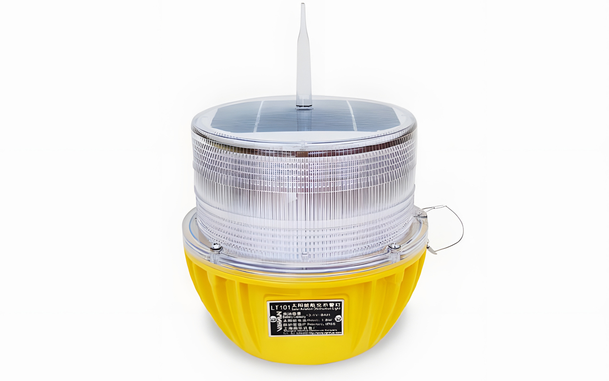 Solar Powered LED Aircraft Warning Light for Telecommunication Towers and High-Rise Structures