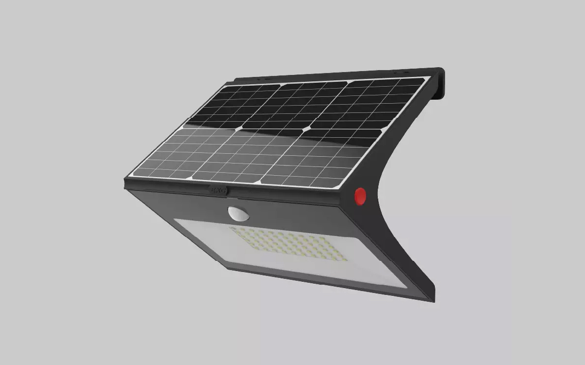 Solar-Powered Outdoor LED Floodlight with Adaptive Time Tracking