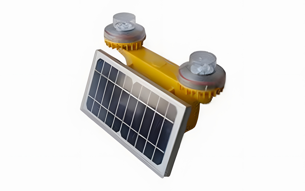 Solar Powered Twin LED Aircraft Warning Light for Remote Off-Grid Aviation Safety
