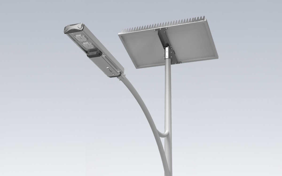 Solar Street Light with Long-Life LiFePO4 Battery and PIR Motion Sensor for Smart Adaptive Lighting