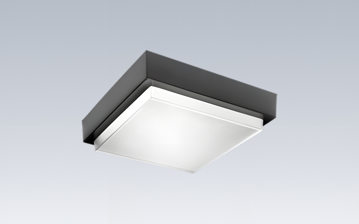 Square Surface-Mount LED Ceiling Light for Correctional and High-Abuse Environments