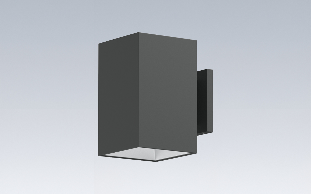 Square Wall Mount Cylinder with Flicker-Free Dimmable LED Drivers, Wired and Wireless Control Interfaces