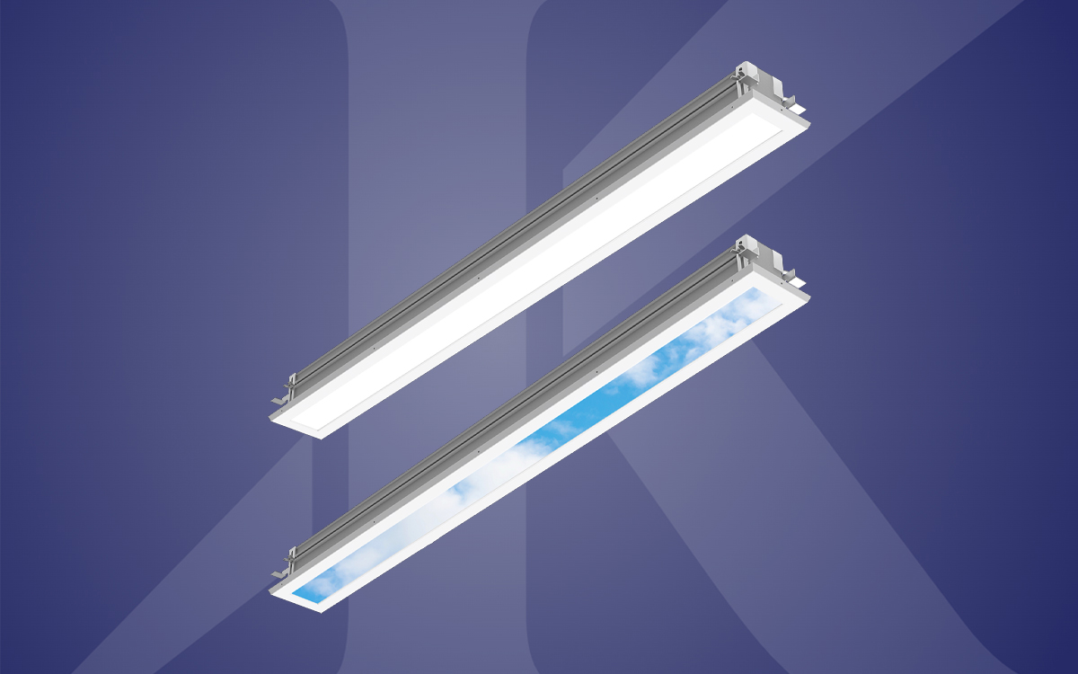 Static and Tunable White Recessed Linear LED Slot Light for Behavioral Health and Transportation Spaces