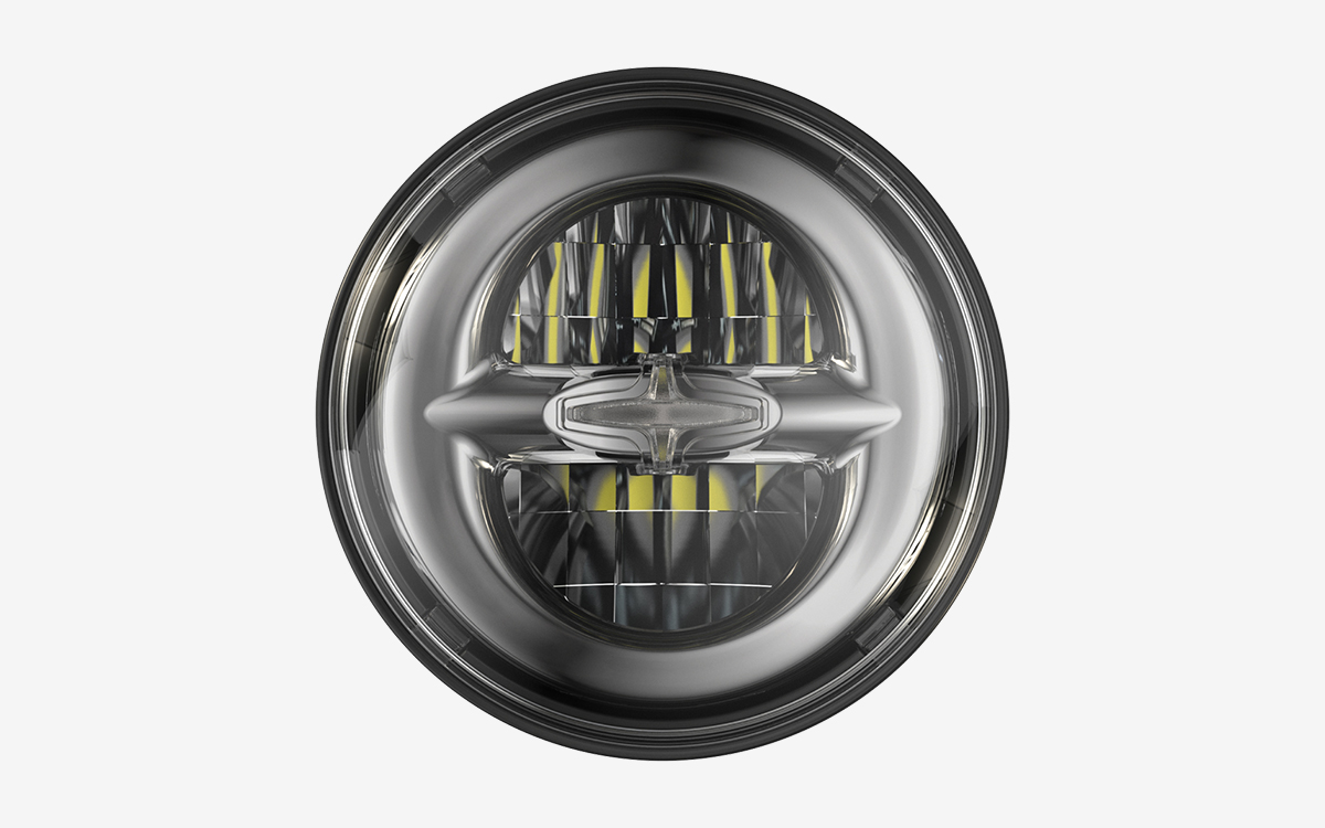 Street-Legal 5.75” Motorcycle LED Headlight with DOT/ECE Compliance and Front Position Light