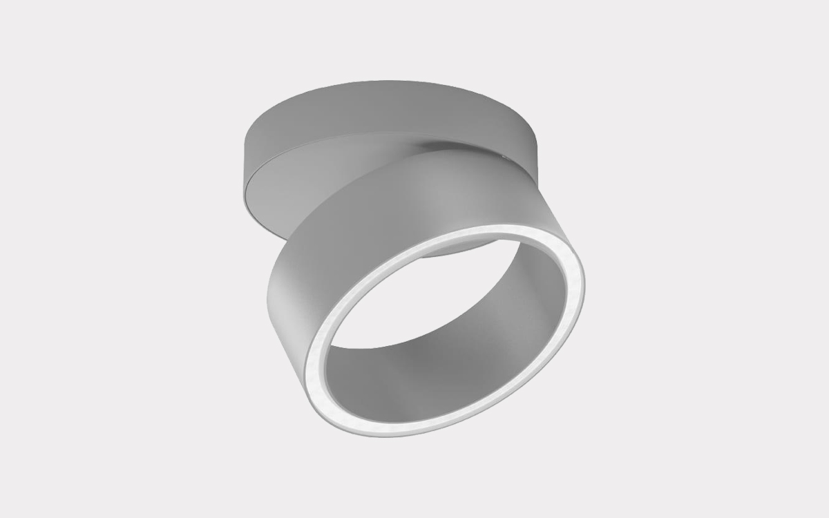 Surface Mount Adjustable/Directional LED Downlight with Direct and Indirect Lighting for Modern Architectural Spaces