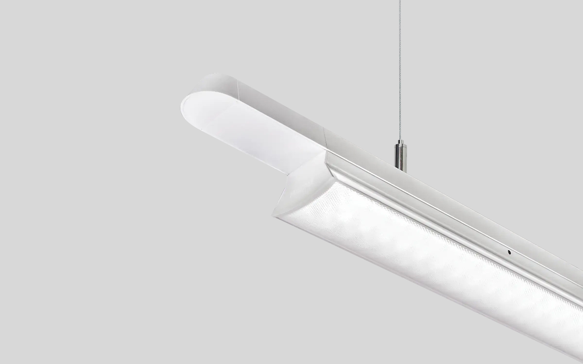 Surface Mount and Suspended Linear LED Light with Opal and Nanoprism Diffuser Options