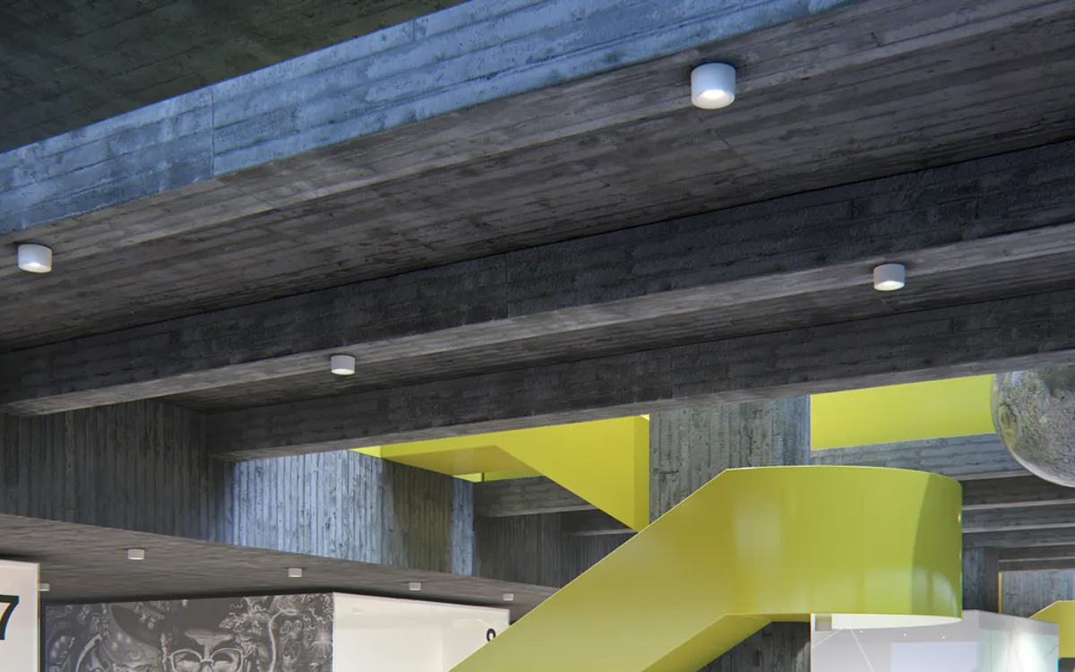 Surface Mount LED Cylinder Downlight with Superior Glare Control for Commercial Spaces