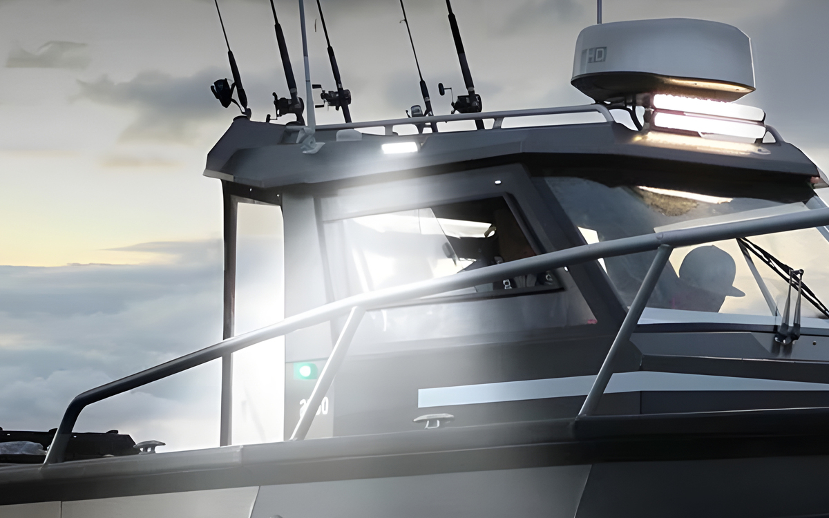 Surface Mount LED Deck Lamp for Commercial Boats, Trawlers, Yachts, and Workboats