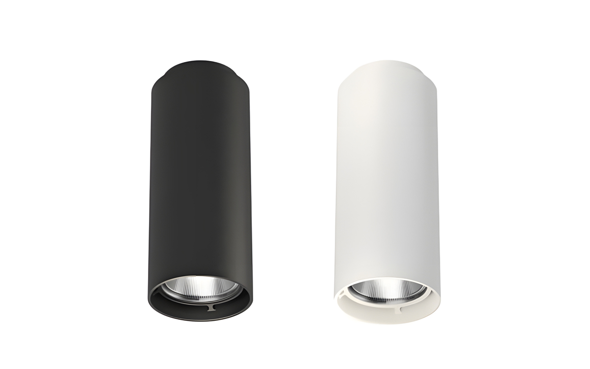 Surface-Mount LED Downlight with Bluetooth Casambi, DMX512, and DALI Dimming Compatibility