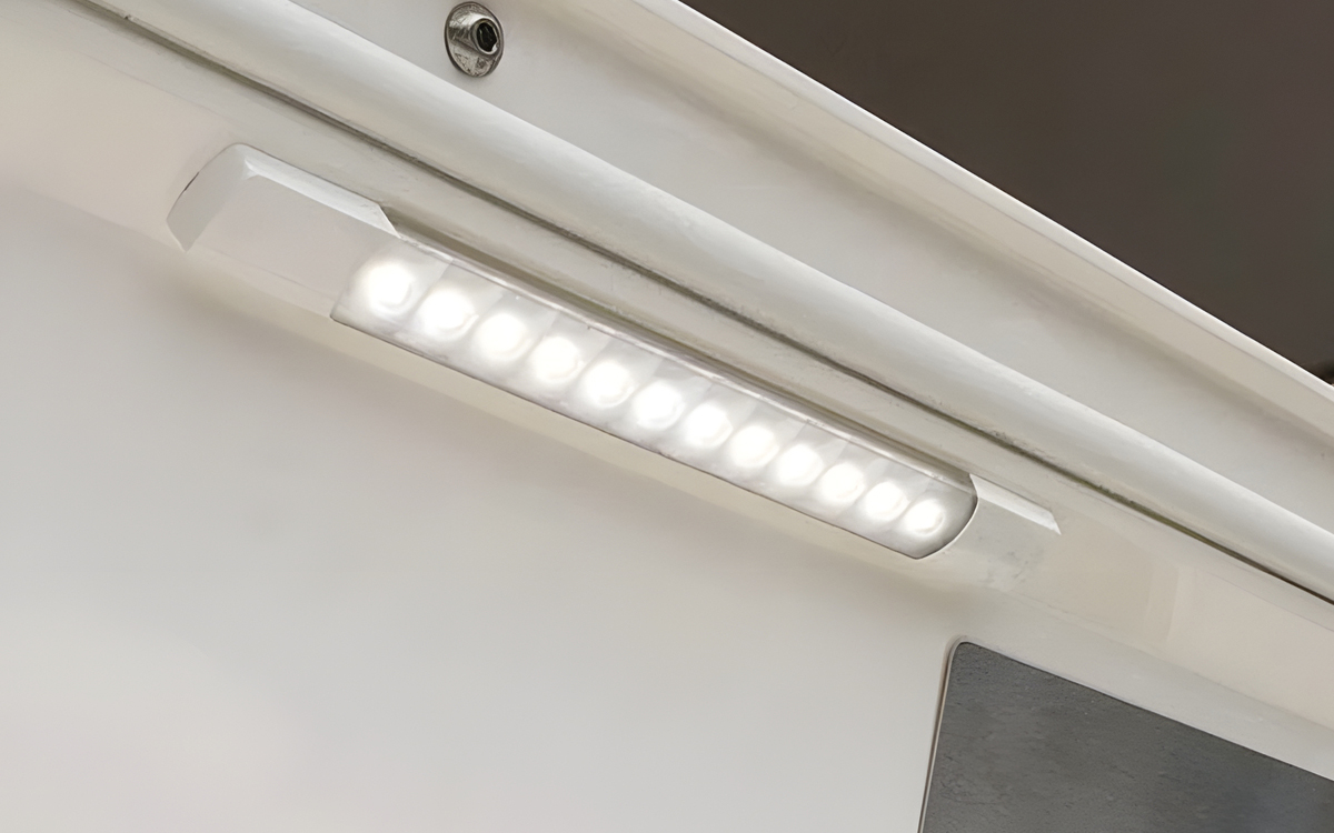 Surface Mount Marine LED Strip Light with Night Vision Red Mode and Ambient Blue Mode