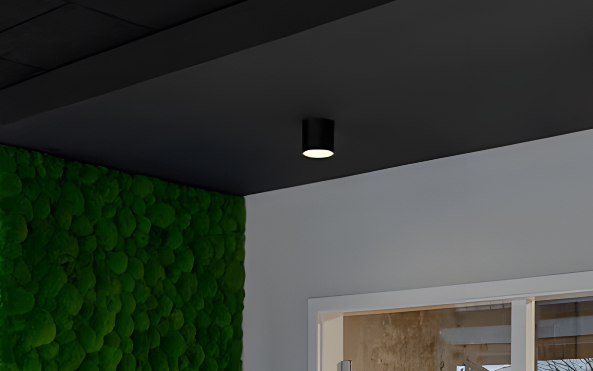 Surface-Mounted LED Downlights with Metallic Interior for Soft Reflective Illumination