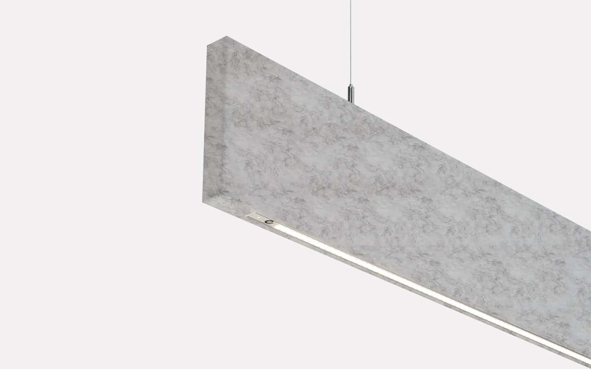 Suspended Acoustic Linear LED Luminaire for Offices, Classrooms, and Meeting Rooms