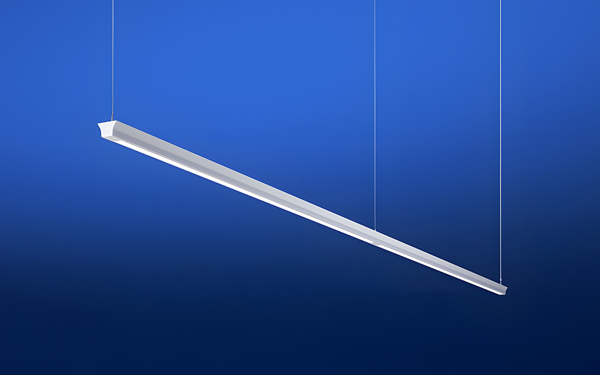 Suspended Linear Direct and Indirect LED Lighting Fixture for Commercial and Office Spaces