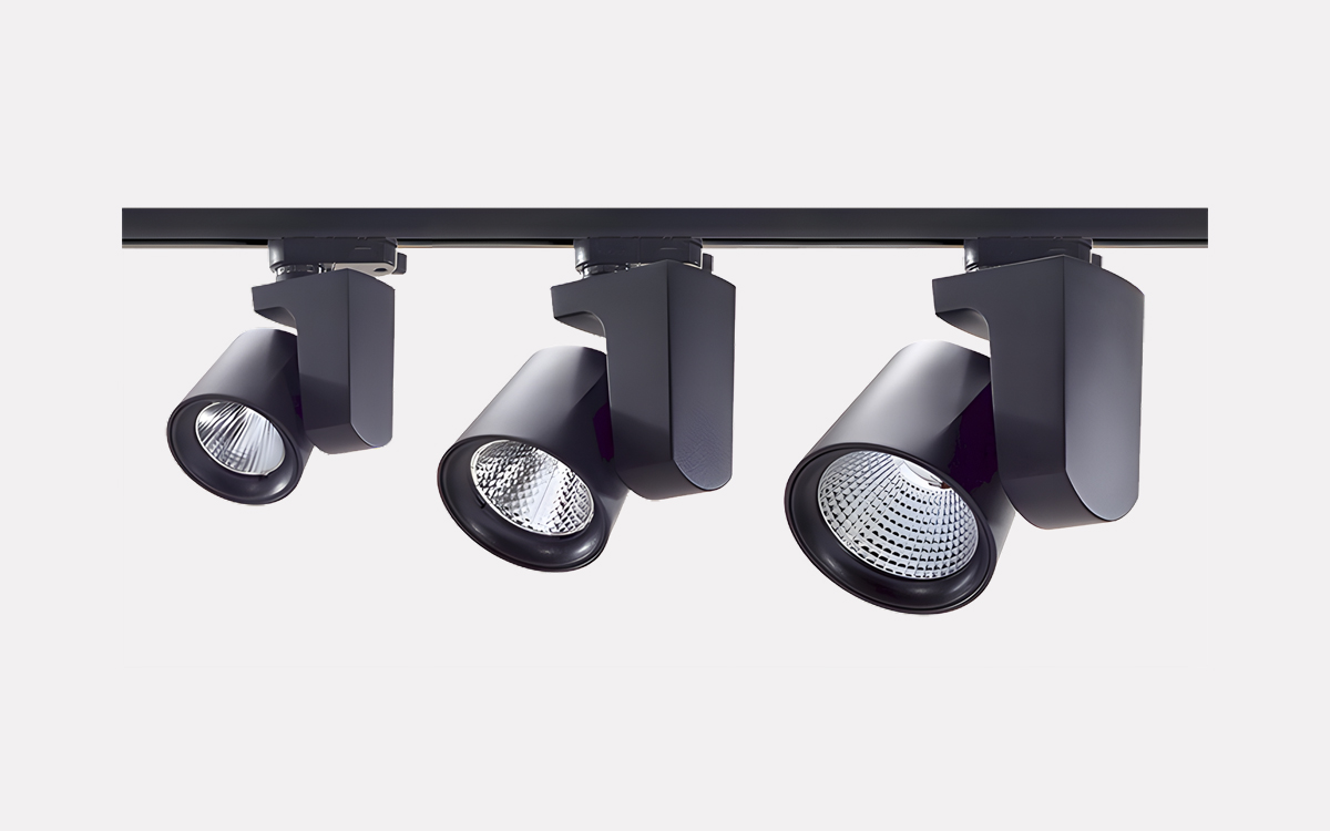 Track-Mounted LED Spotlight for Commercial and Retail Interiors