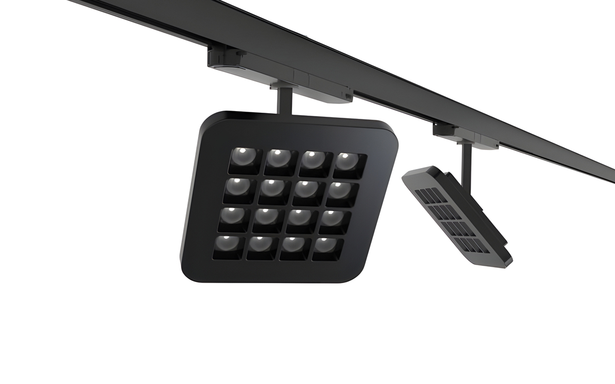 Track-Mounted Low UGR LED Fixture for Museum, Gallery, Retail and Office Lighting with Casambi, DALI Dimming
