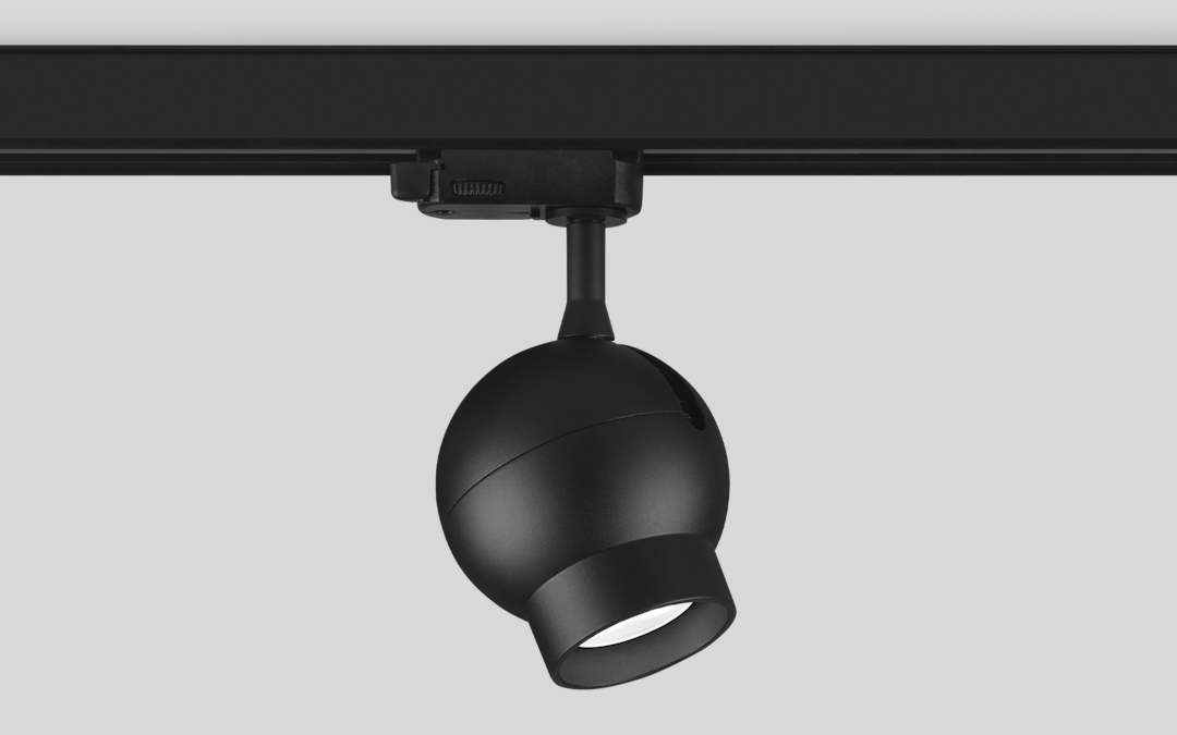 Track-Mounted Pendant Spotlight for Retail and Display Applications
