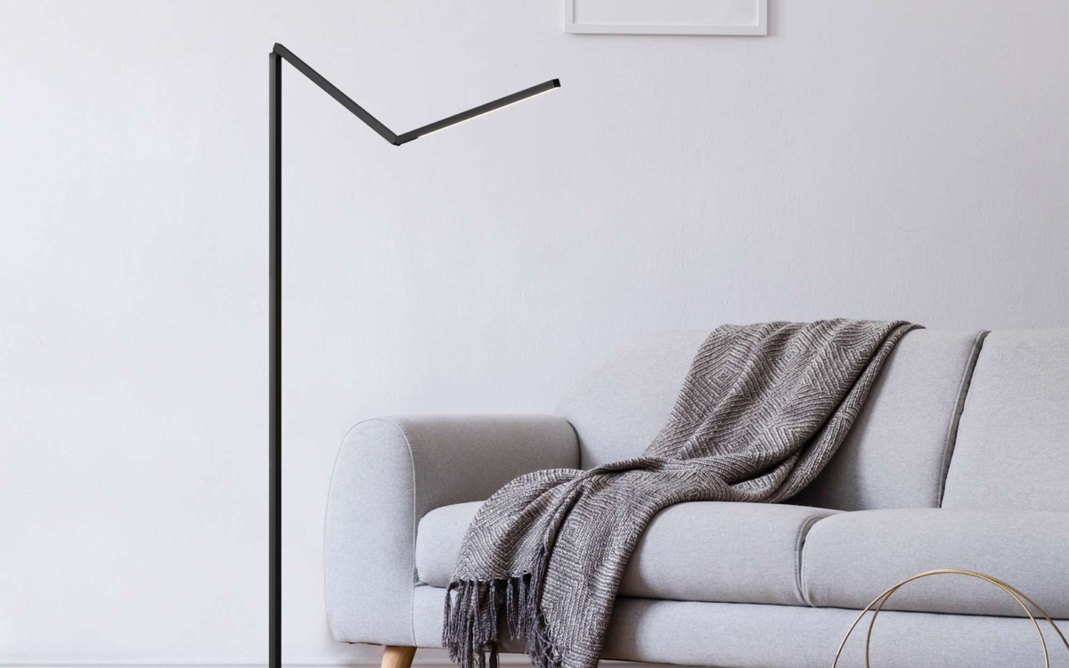 Tunable White Floor Lamp with Motion Sensor and Dimmable Touchstrip Light Control