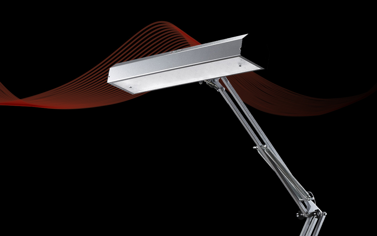 Tunable White LED Desk Lamp with Rectangular Reflector for Technical, Office, Artistic, and Tailoring Work