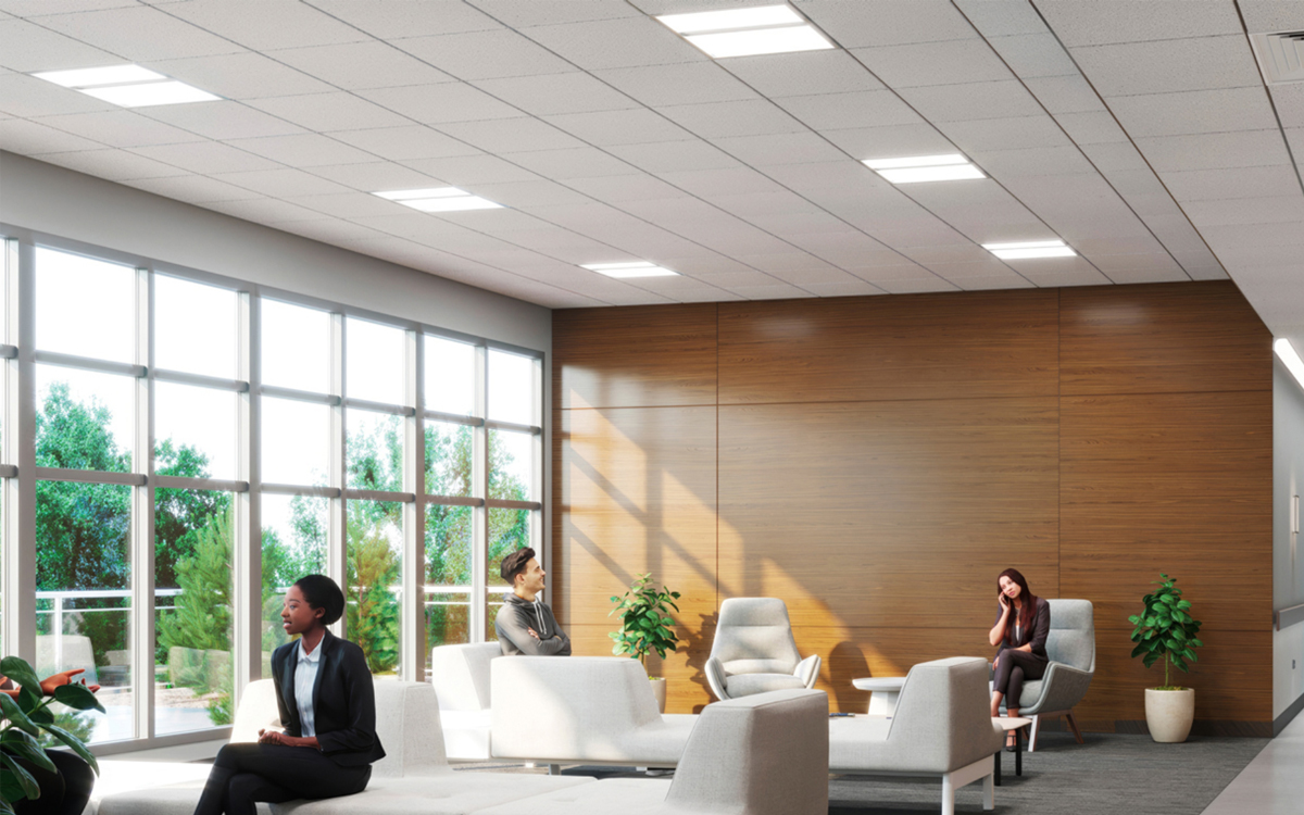 Tunable White LED Troffer Light with Anti-Microbial Finish for Hospitals and Commercial Spaces