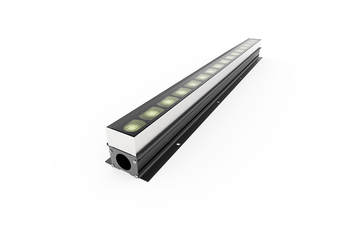 Tunable White Linear Inground LED Wall Washer and Grazer for Outdoor Architectural Lighting