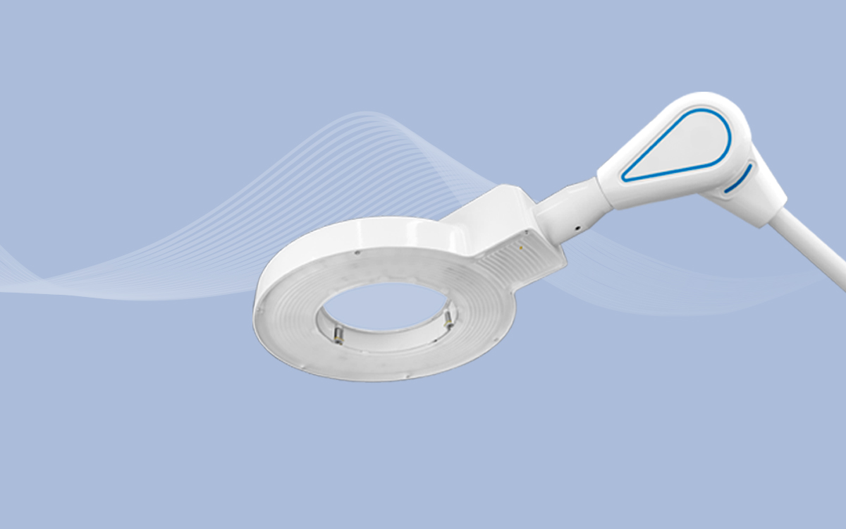 Tunable White Medical Exam Light with Magnification Lens for Dermatological Assessment