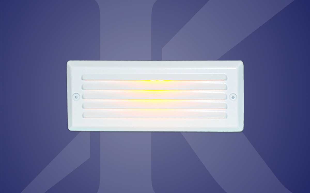 Turtle-Safe Vandal-Resistant LED Nightlight for Stairs and Walkways with Wall Recessed Installation