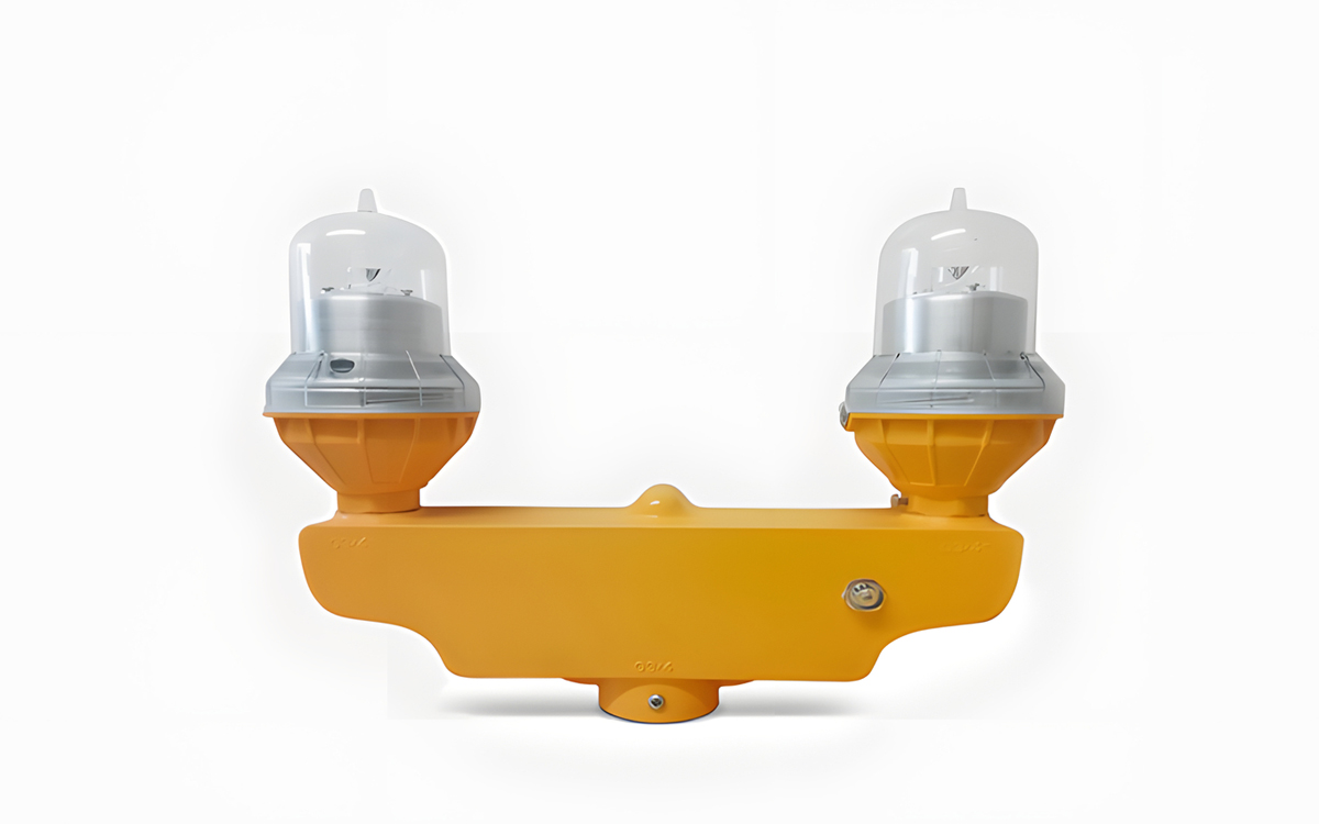 Twin Aviation Obstruction Light for Tall Structures Complying with ICAO and FAA Standards