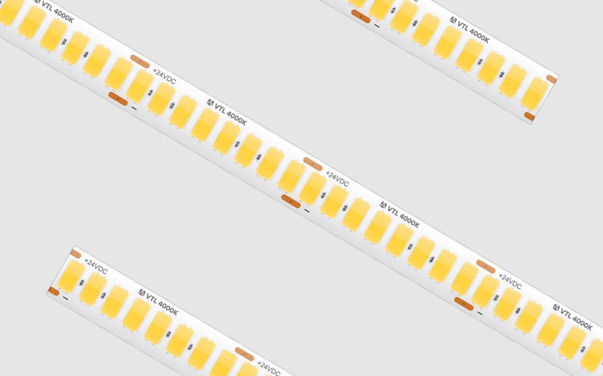 Ultra-Bright High-Lumen Output LED Strip Light with Color Temperatures from Warm White to Neutral White