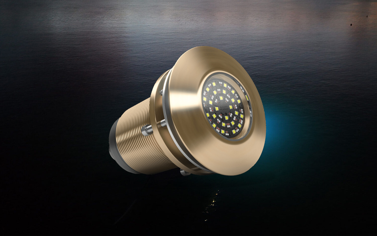 Underwater RGBW LED Yacht Light with Color Sweep, Sound Sync, and Scene Control