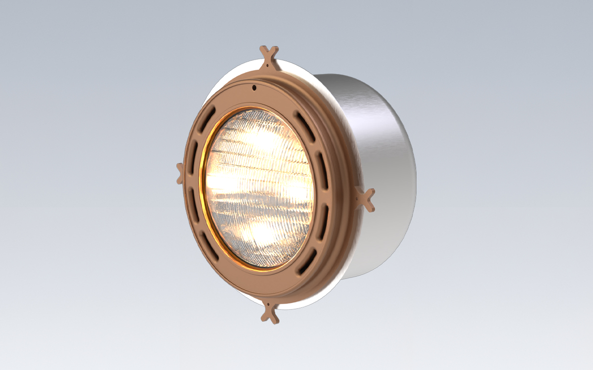 Underwater Static White COB LED Pool Light with Submersible Cord and Forward Phase In-Line Dimming