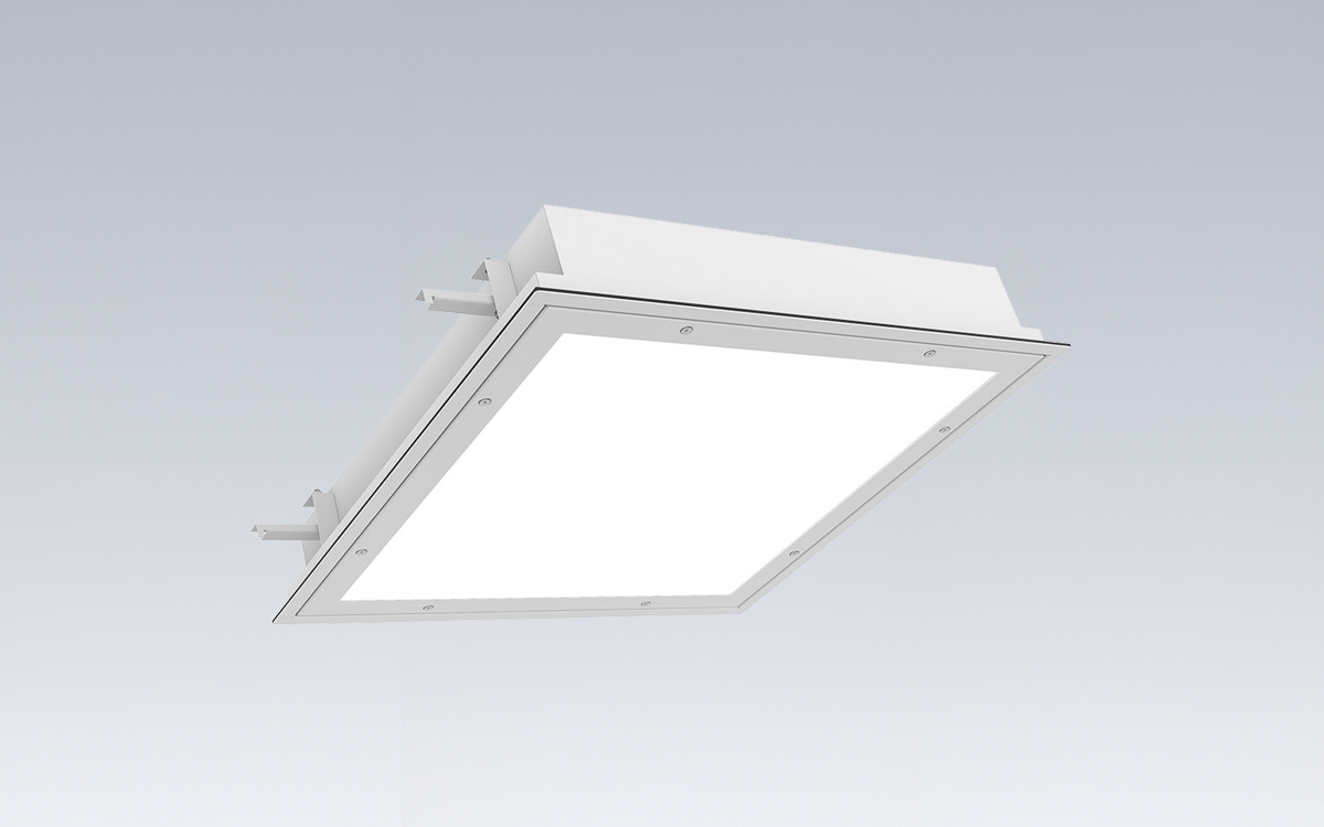 Vandal-Resistant Recessed LED Light for Flanged, Grid, and Security Ceilings in Healthcare and Correctional Centers