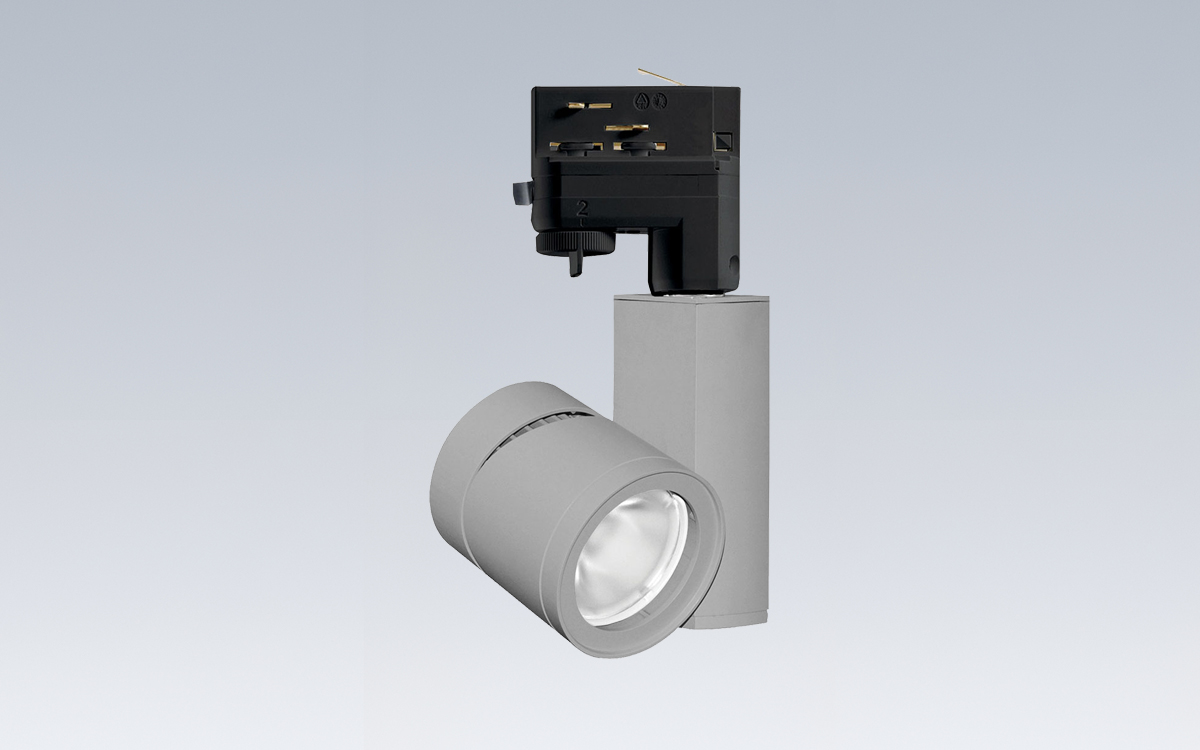 Vertical Driver LED Track Spotlight with TEK Adapter and Reverse Phase Dimming for Architectural Accent and Display Lighting