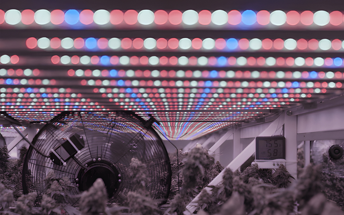 Vertical Farming LED Grow Light with Adjustable Spectrum for Multi-Tier Cannabis and Hemp Cultivation