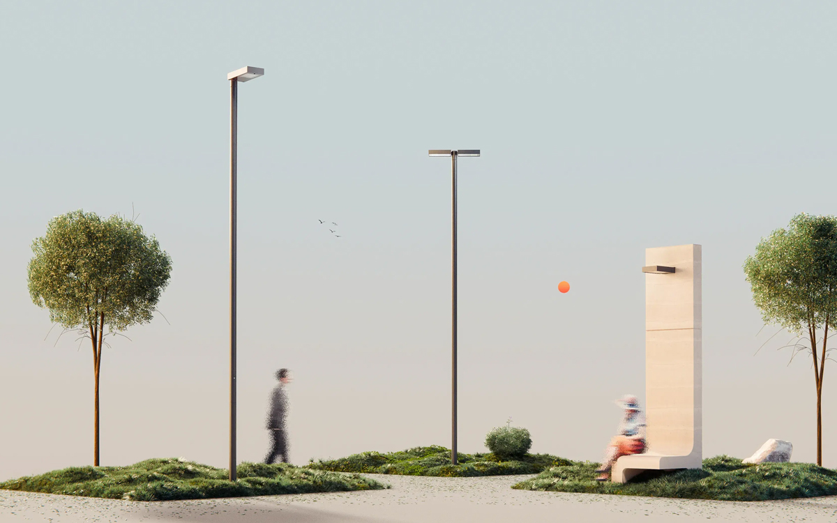 Wall and Pole-Mounted LED Luminaires for Streets, Parks, Plazas, and Public Spaces