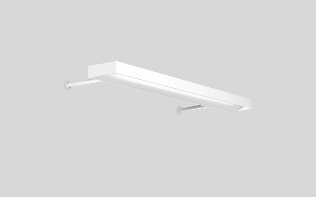 Wall Mounted LED Fixture for Bookcases with Flexible Installation Above Shelves or Direct Attachment to Furniture