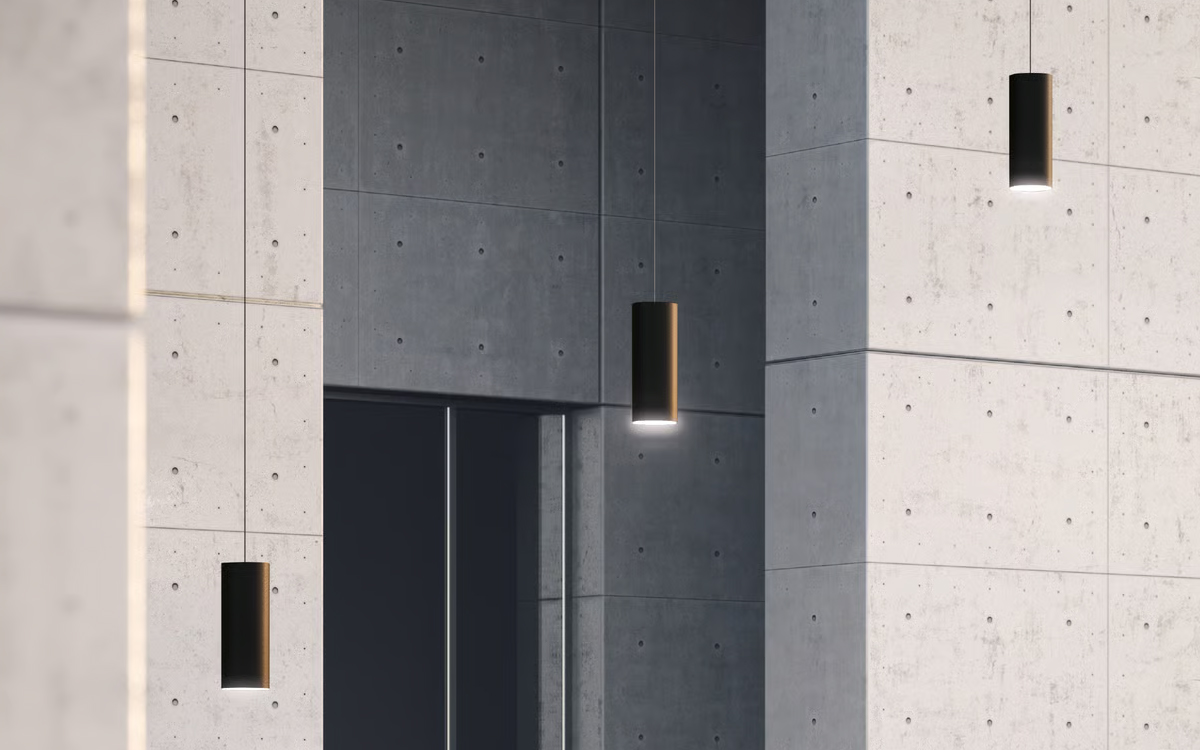 Waterproof Architectural Cylinder Pendant Light for Arcades, Galleries, and Covered Passageways