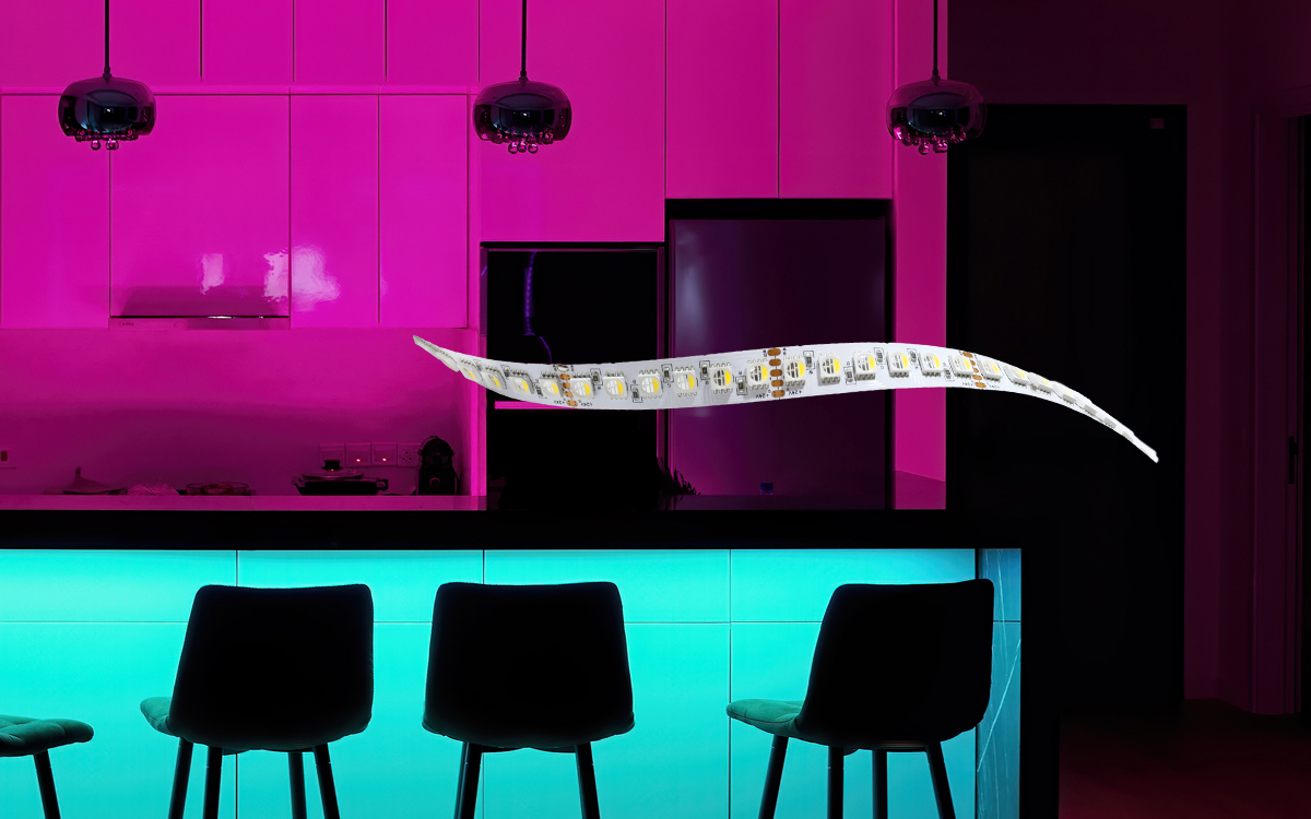 Waterproof DMX RGBA LED Strip for Cove, Accent, and Custom Linear Lighting Applications