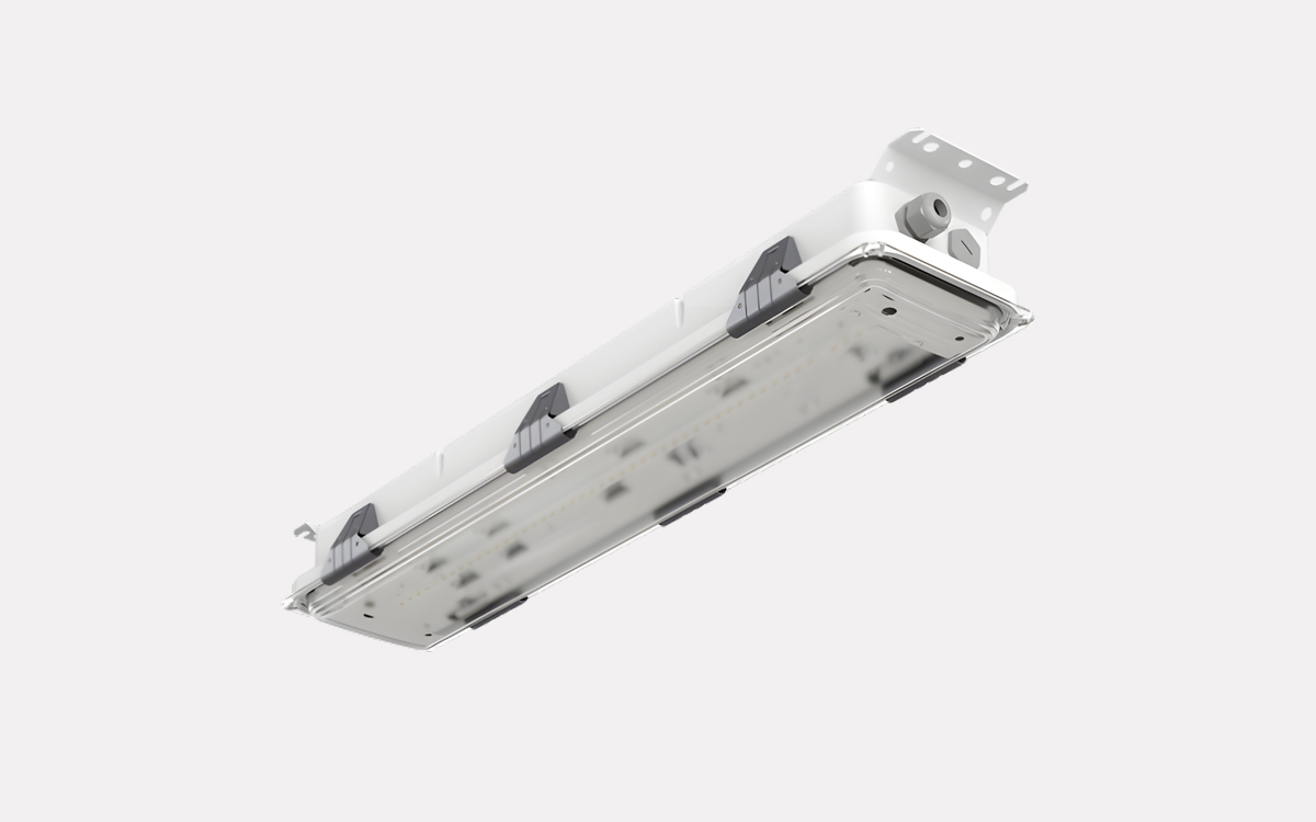 Watertight DALI Dimmable Linear LED Light for High Humidity Environments and Industrial Applications