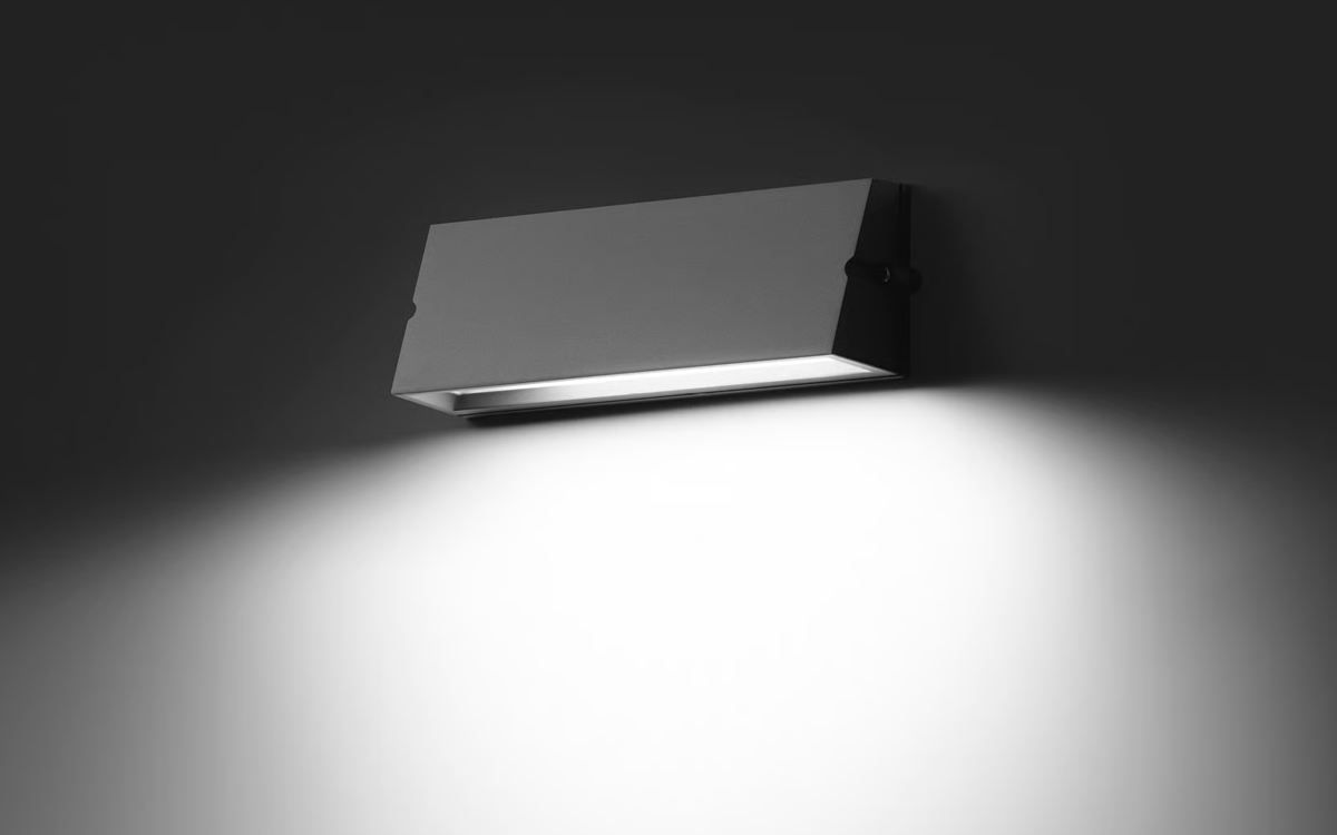 Weatherproof LED Wall Light Designed to Illuminate Stairs and Walkways with Precise Downward Beam
