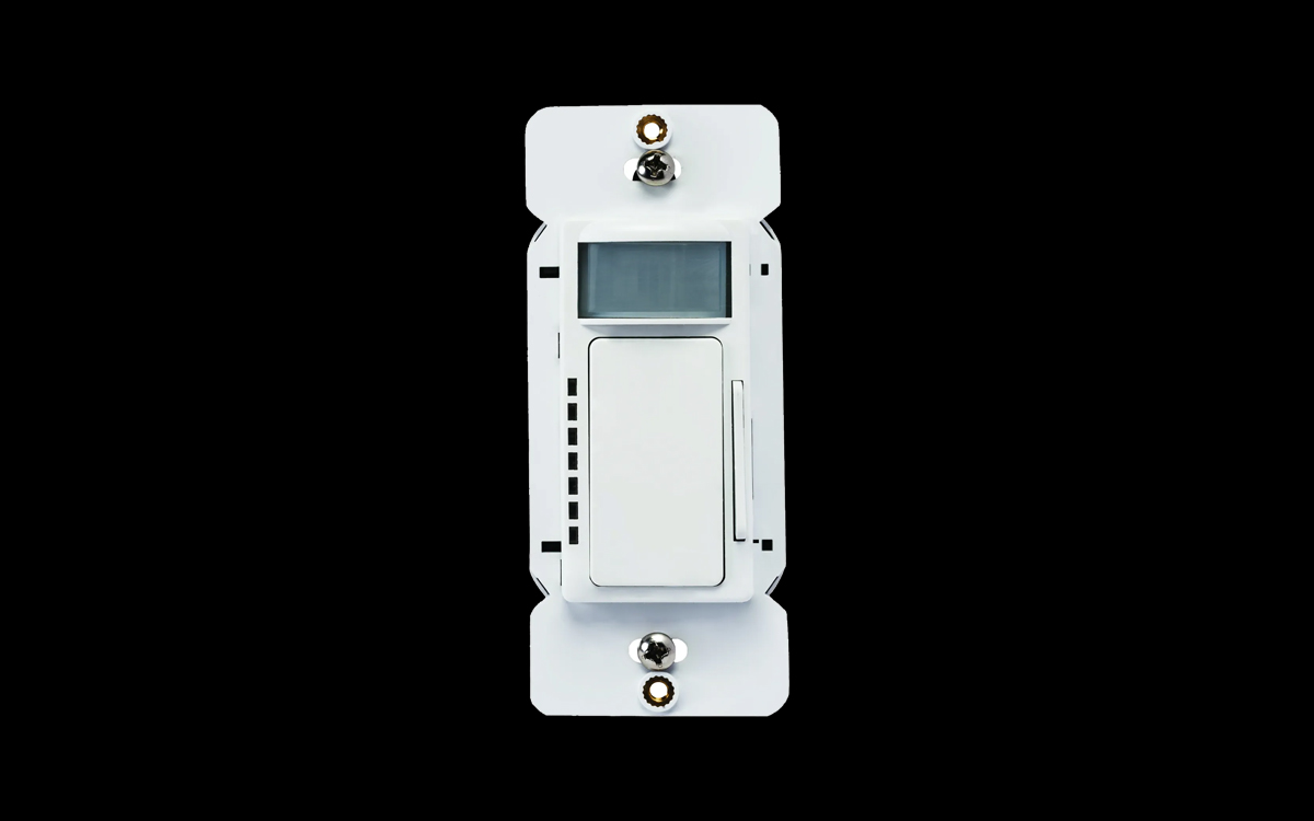 Wireless Casambi AC Dimmer Wall Switch with Motion Sensor for 120V Line Voltage Smart LED Lighting Applications