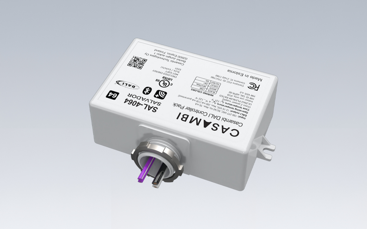 Wireless Lighting Controllers for Flexible and Scalable Hybrid Networks Combining Wired and Casambi Ready Devices