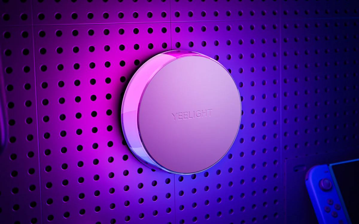 Yeelight Smart Magnetic RGB Motion Sensor Night Light with Gentle Bedroom Pathway Guidance and Evening Ambience