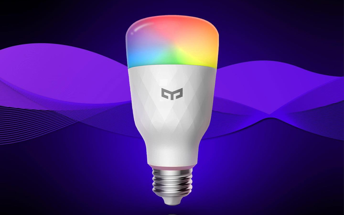 Yeelight Smart RGB LED Bulb with Dynamic Color Mixing and Wireless Control through App or Voice Assistants